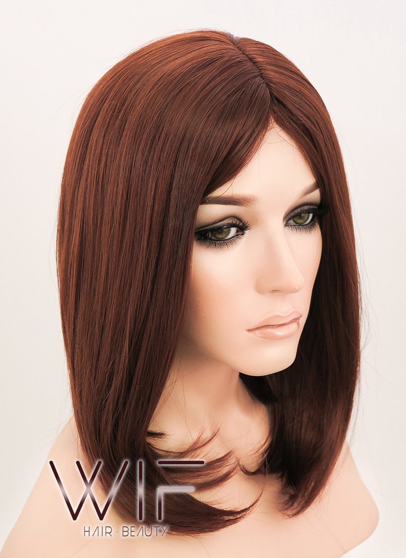 14" Straight Reddish Brown Synthetic Wig NW058