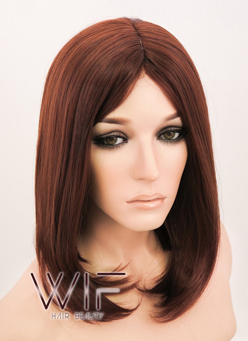 14" Straight Reddish Brown Synthetic Wig NW058