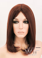 14" Straight Reddish Brown Synthetic Wig NW058