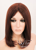14" Straight Reddish Brown Synthetic Wig NW058