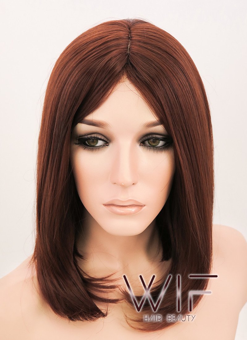 14" Straight Reddish Brown Synthetic Wig NW058