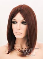 14" Straight Reddish Brown Synthetic Wig NW058