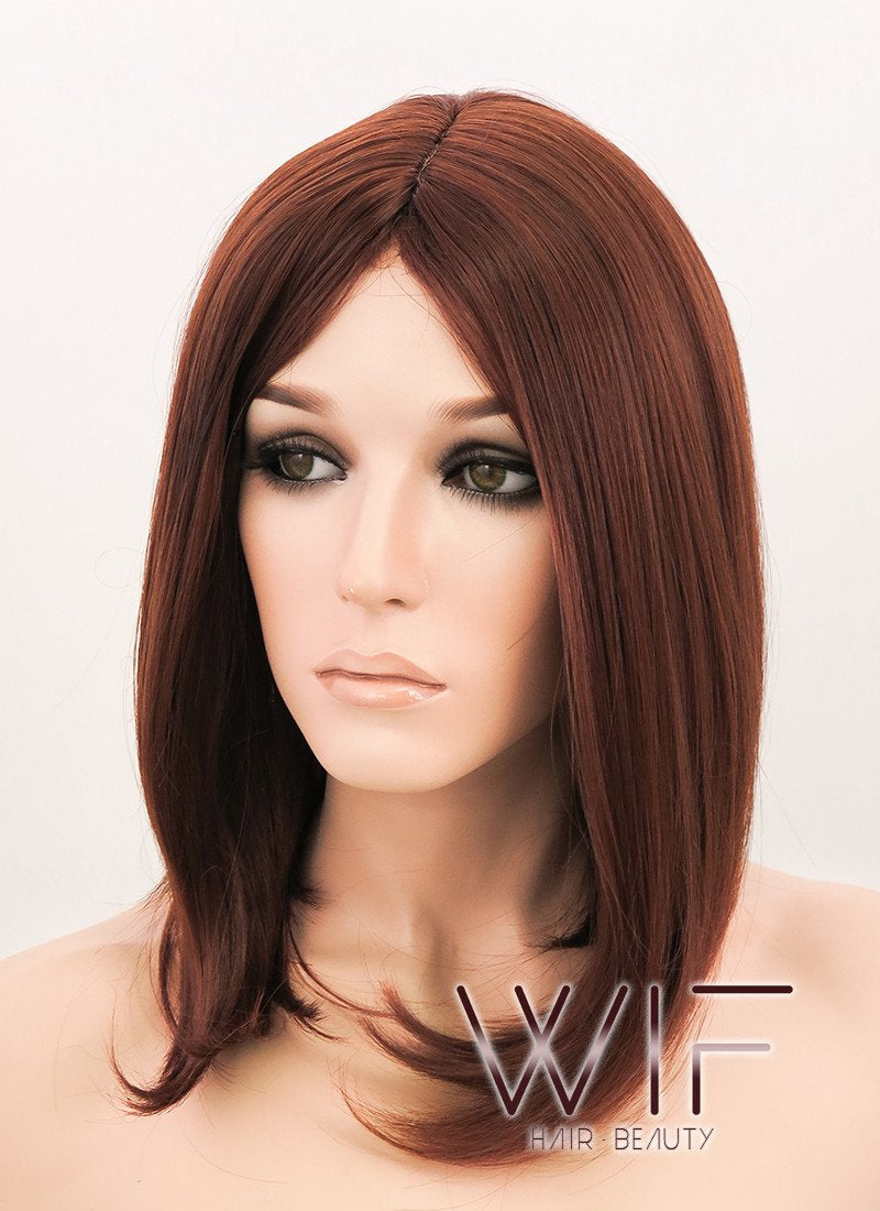 14" Straight Reddish Brown Synthetic Wig NW058