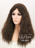 18" Wavy Mixed Dark Brown Synthetic Wig NW061