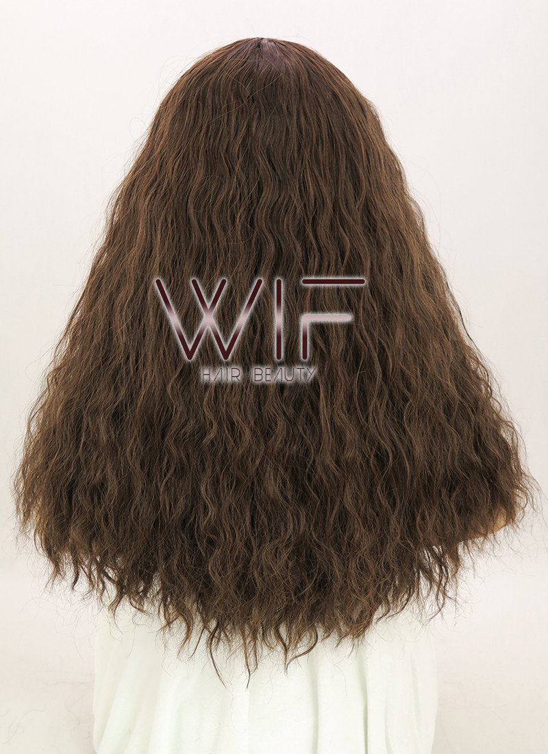 18" Wavy Mixed Dark Brown Synthetic Wig NW061