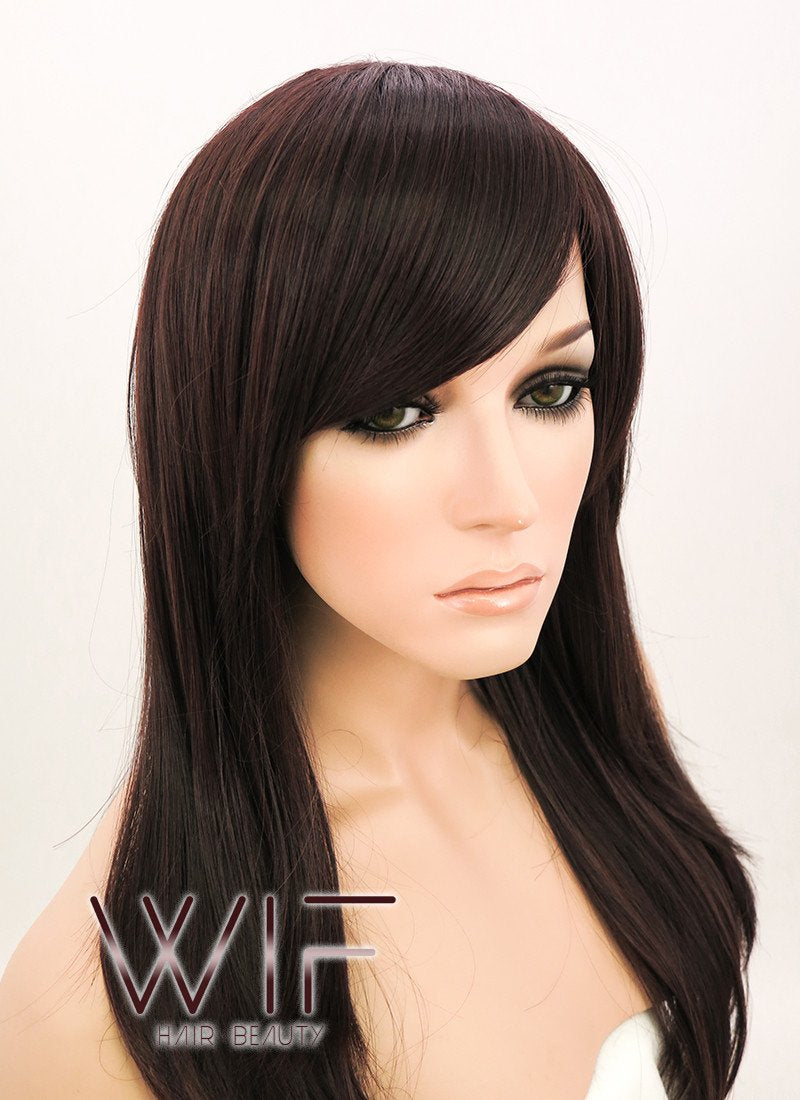 19" Straight Dark Brown Synthetic Wig NW063