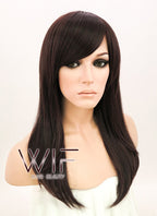 19" Straight Dark Brown Synthetic Wig NW063