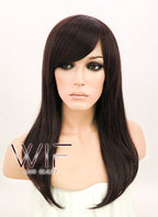 19" Straight Dark Brown Synthetic Wig NW063