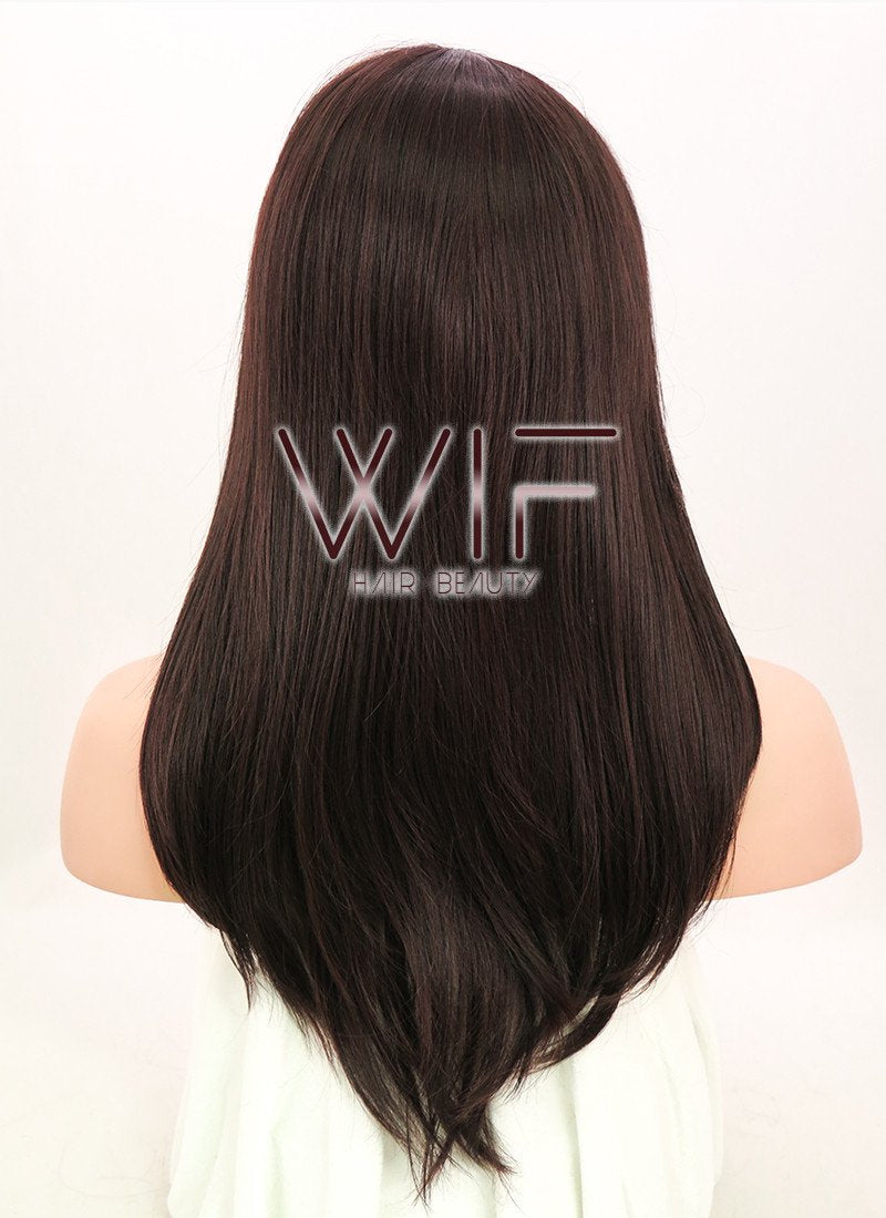 19" Straight Dark Brown Synthetic Wig NW063