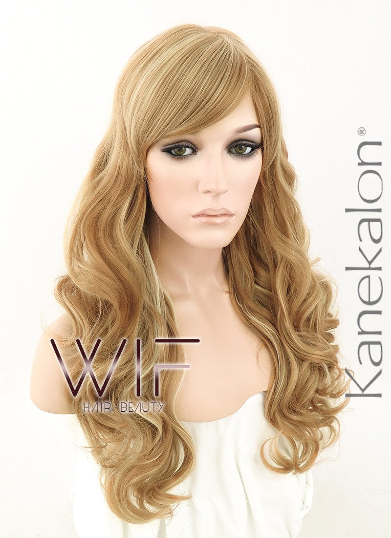 20" Wavy Mixed Blonde Synthetic Wig NW064