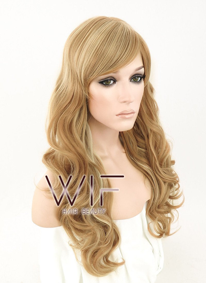 20" Wavy Mixed Blonde Synthetic Wig NW064