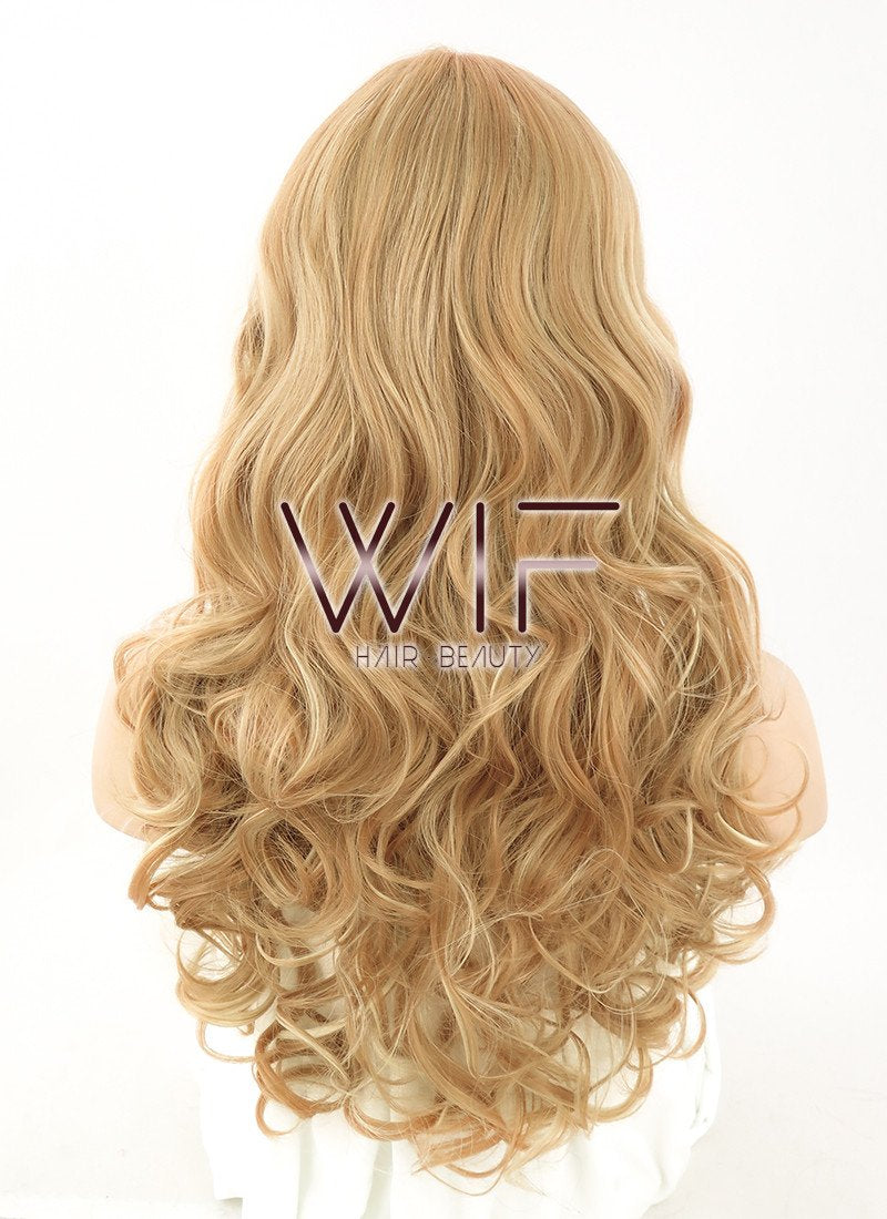 20" Wavy Mixed Blonde Synthetic Wig NW064