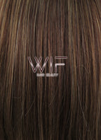 17" Straight Brown Mixed Blonde Synthetic Wig NW068