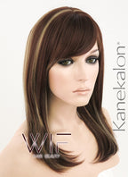 17" Straight Brown Mixed Blonde Synthetic Wig NW068
