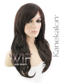 24" Wavy Mixed Brown Synthetic Wig NW091