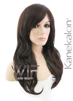 24" Wavy Mixed Brown Synthetic Wig NW091