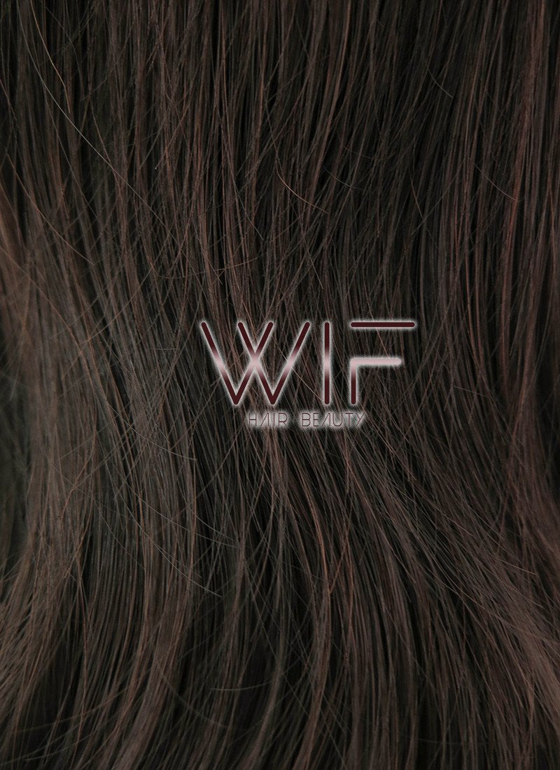 24" Wavy Mixed Brown Synthetic Wig NW091