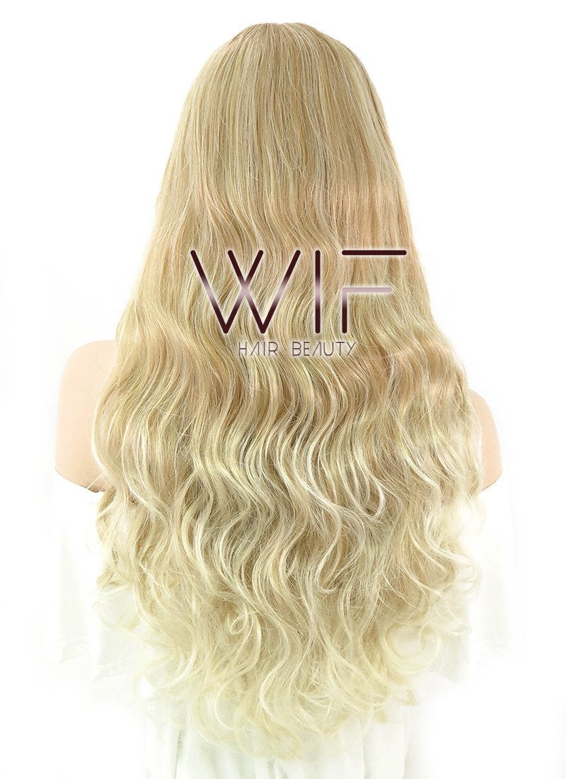 26" Wavy Two Tone Blonde Synthetic Wig NW001