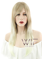 24" Straight Two Tone Blonde Synthetic Wig NW005
