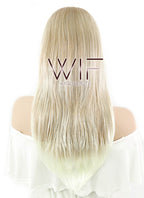 24" Straight Two Tone Blonde Synthetic Wig NW005