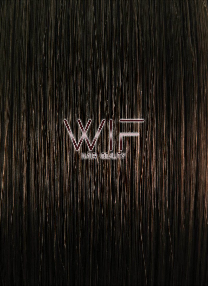 24" Straight Dark Brown Synthetic Wig NW008