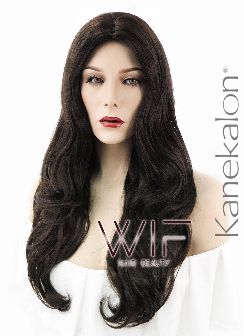 25" Wavy Brown Synthetic Wig NW033