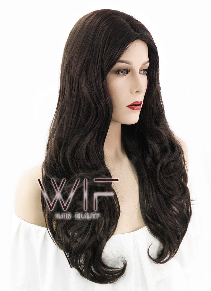 25" Wavy Brown Synthetic Wig NW033