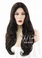 25" Wavy Brown Synthetic Wig NW033