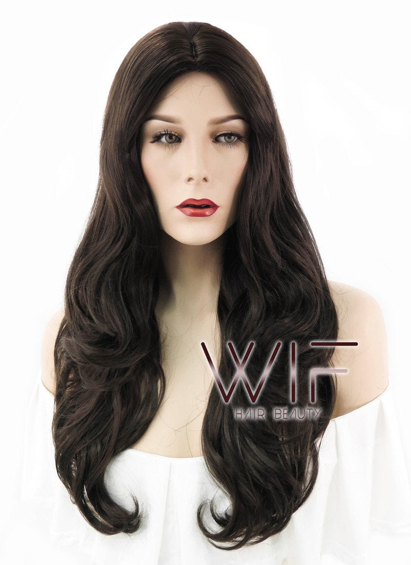 25" Wavy Brown Synthetic Wig NW033