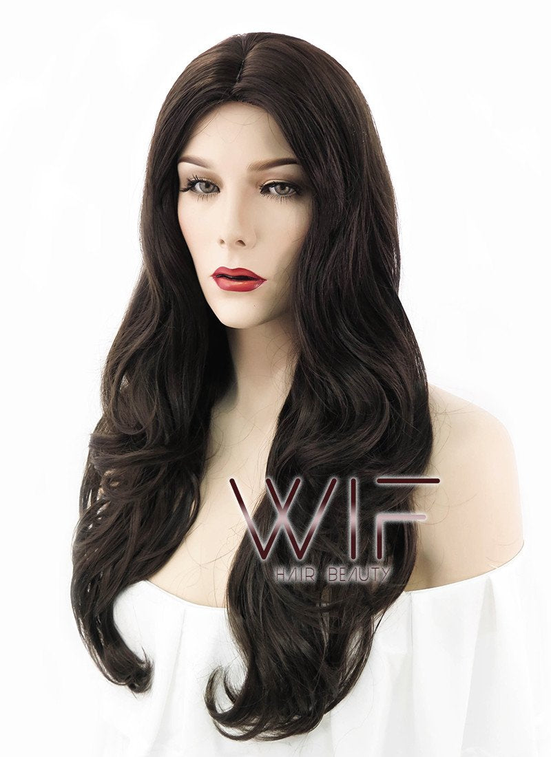 25" Wavy Brown Synthetic Wig NW033