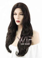 25" Wavy Brown Synthetic Wig NW033
