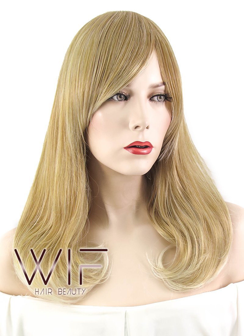 17" Wavy Mixed Blonde Synthetic Wig NW036