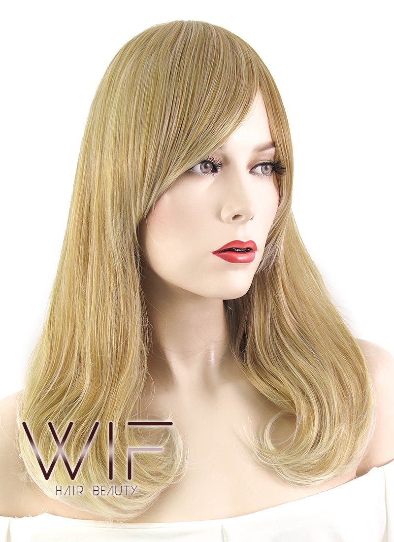 17" Wavy Mixed Blonde Synthetic Wig NW036