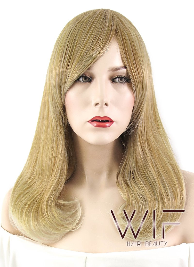 17" Wavy Mixed Blonde Synthetic Wig NW036