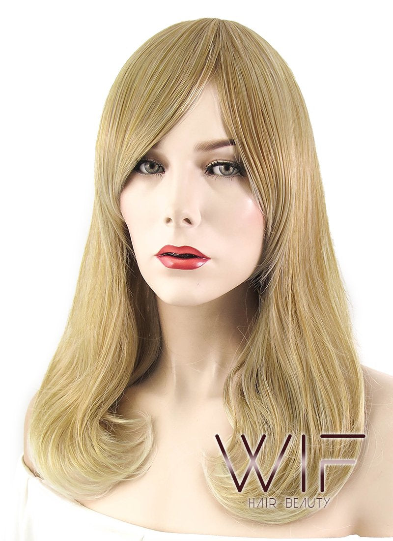 17" Wavy Mixed Blonde Synthetic Wig NW036