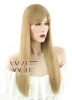 23" Long Straight Blonde Fashion Synthetic Hair Wig NW043