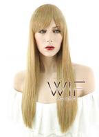 23" Long Straight Blonde Fashion Synthetic Hair Wig NW043