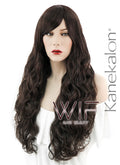 25" Wavy Dark Brown Synthetic Wig NW045
