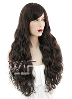 25" Wavy Dark Brown Synthetic Wig NW045