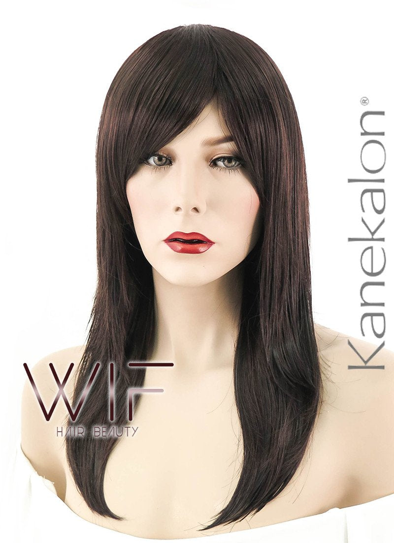 18" Straight Dark Brown Synthetic Wig NW048