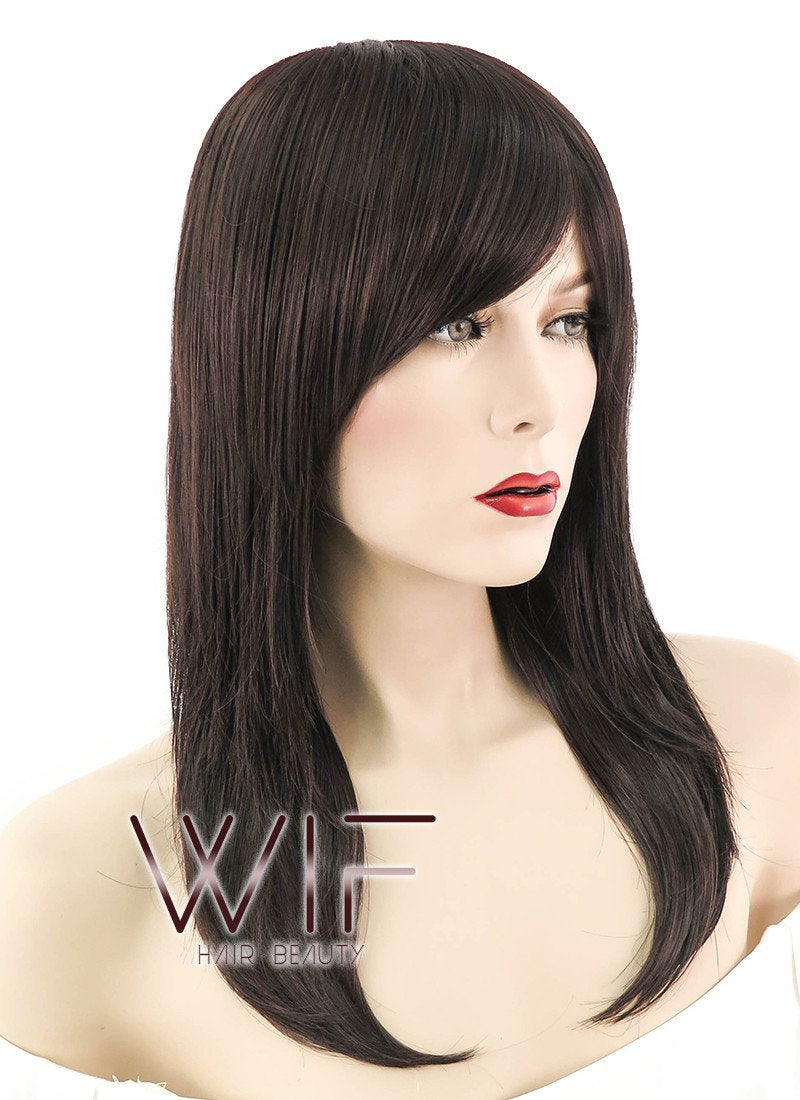 18" Straight Dark Brown Synthetic Wig NW048