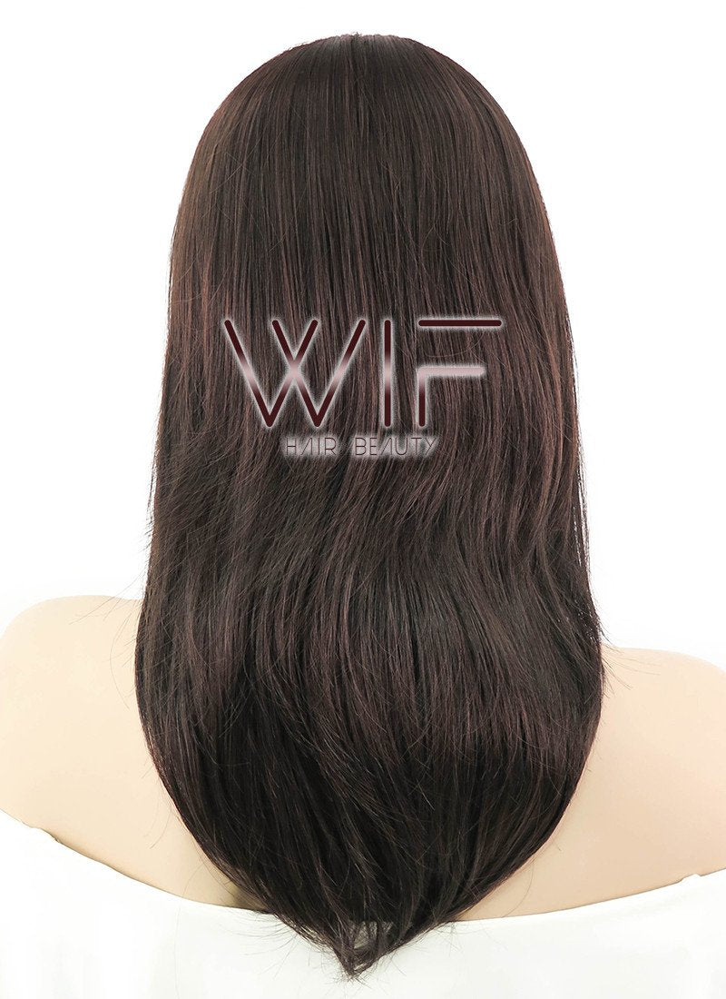 18" Straight Dark Brown Synthetic Wig NW048