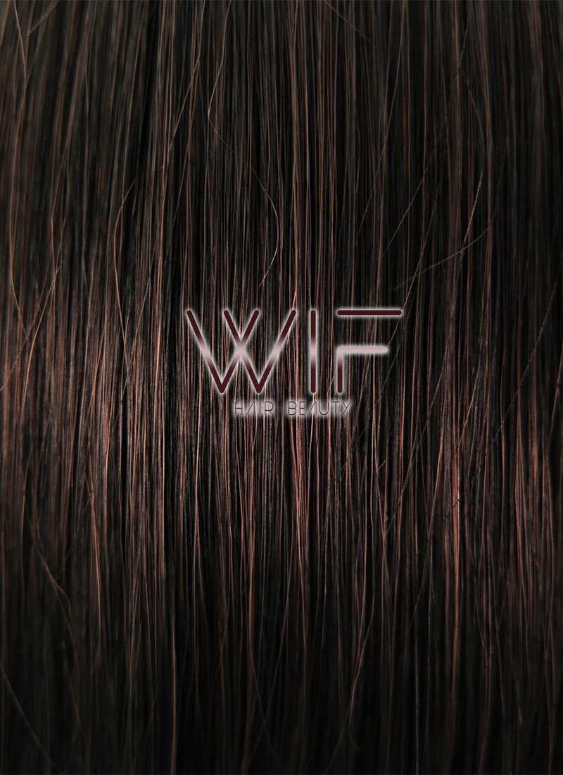 18" Straight Dark Brown Synthetic Wig NW048