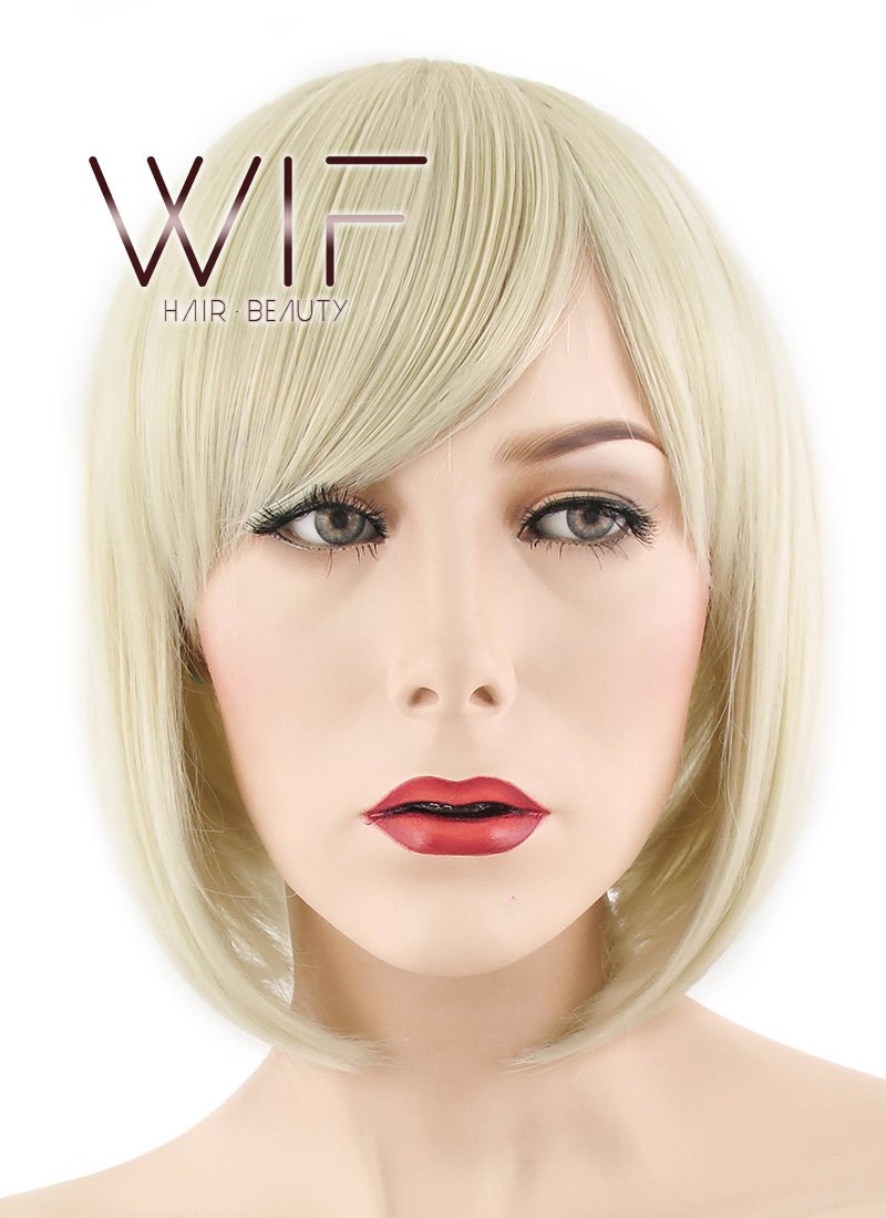 12" Straight Light Blonde Synthetic Wig NW053