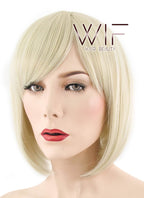12" Straight Light Blonde Synthetic Wig NW053