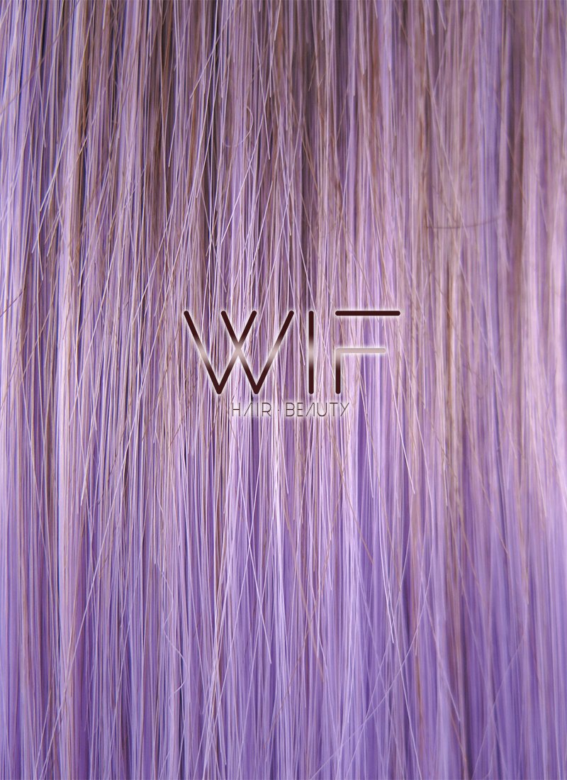 25" Straight Two Tone Purple Synthetic Wig NW073