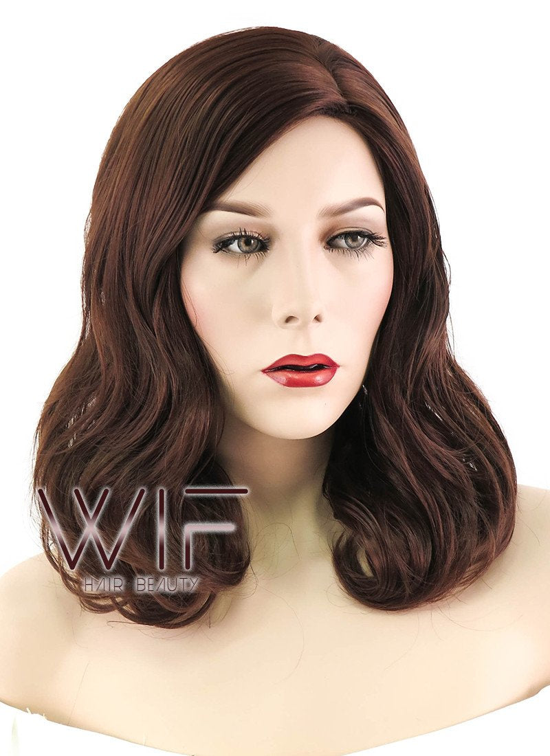 18" Wavy Brown Synthetic Wig NW076