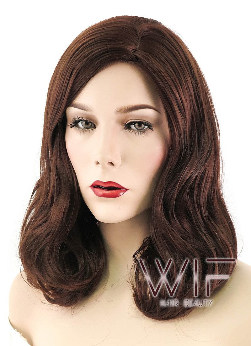 18" Wavy Brown Synthetic Wig NW076