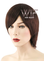 12" Straight Dark Brown Synthetic Wig NW080
