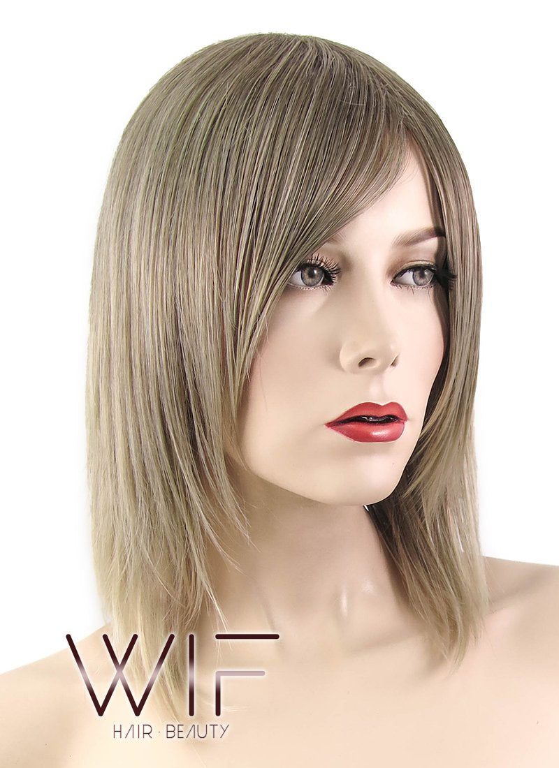 12" Straight Mixed Blonde Synthetic Wig NW086